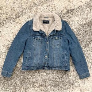 Cotton On “wool” lined denim jacket